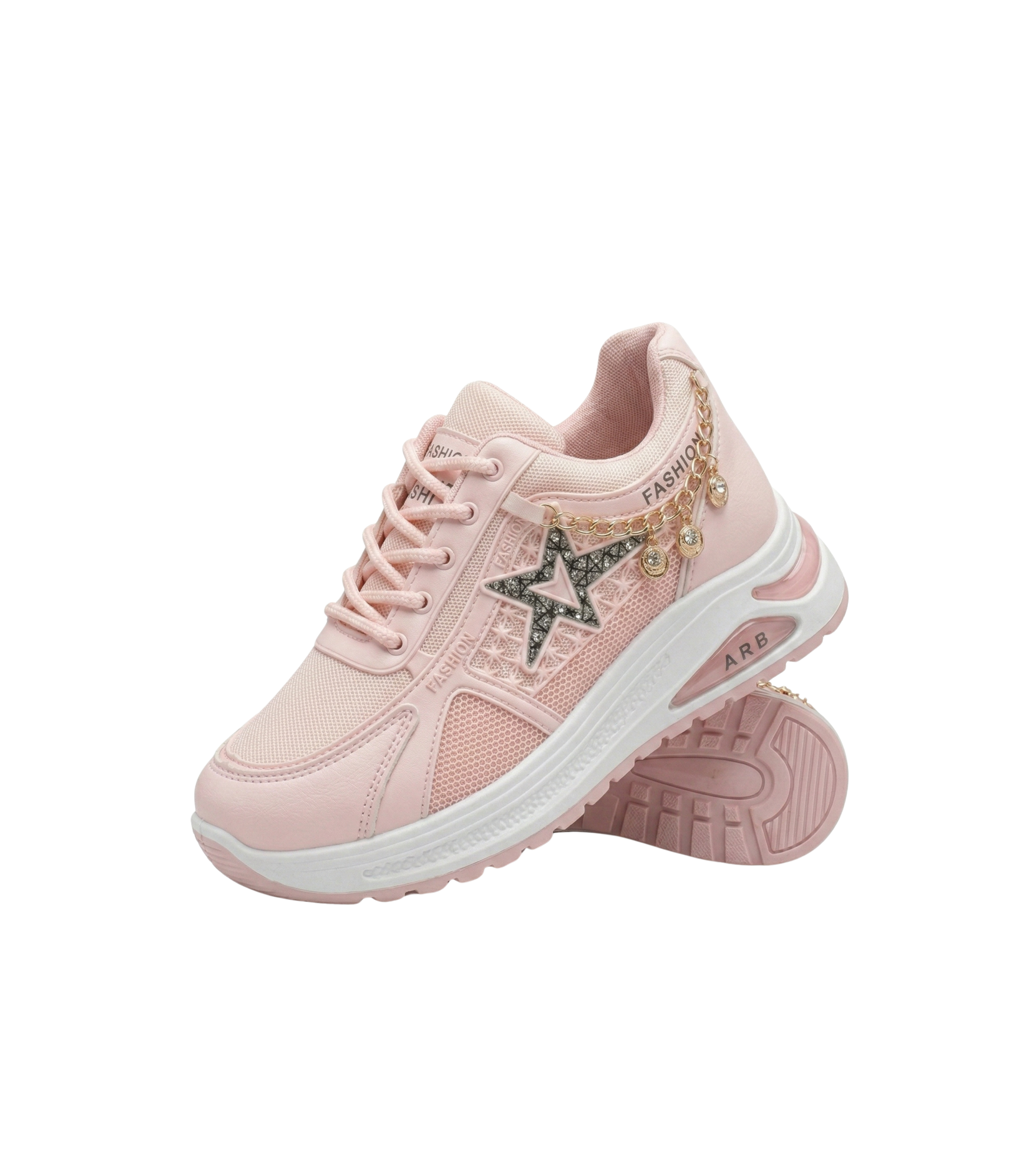 Pink Fashion Sneaker with Chain for women