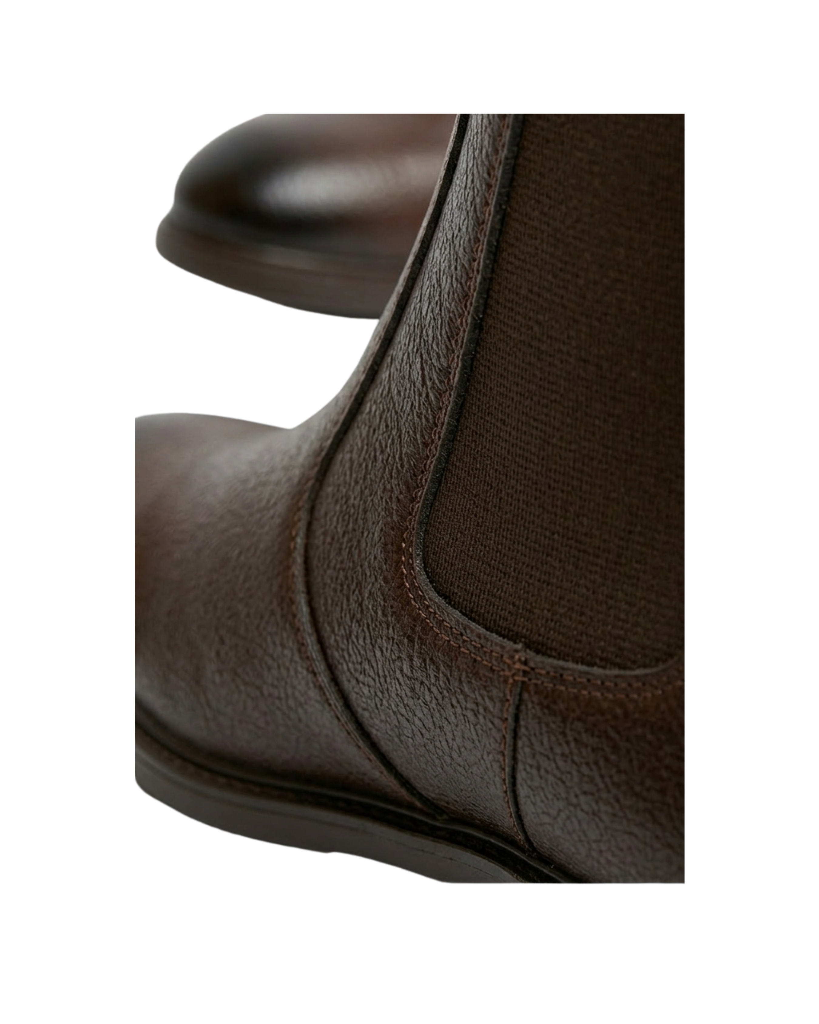 Burnished Pebbled Leather Chelsea Boot