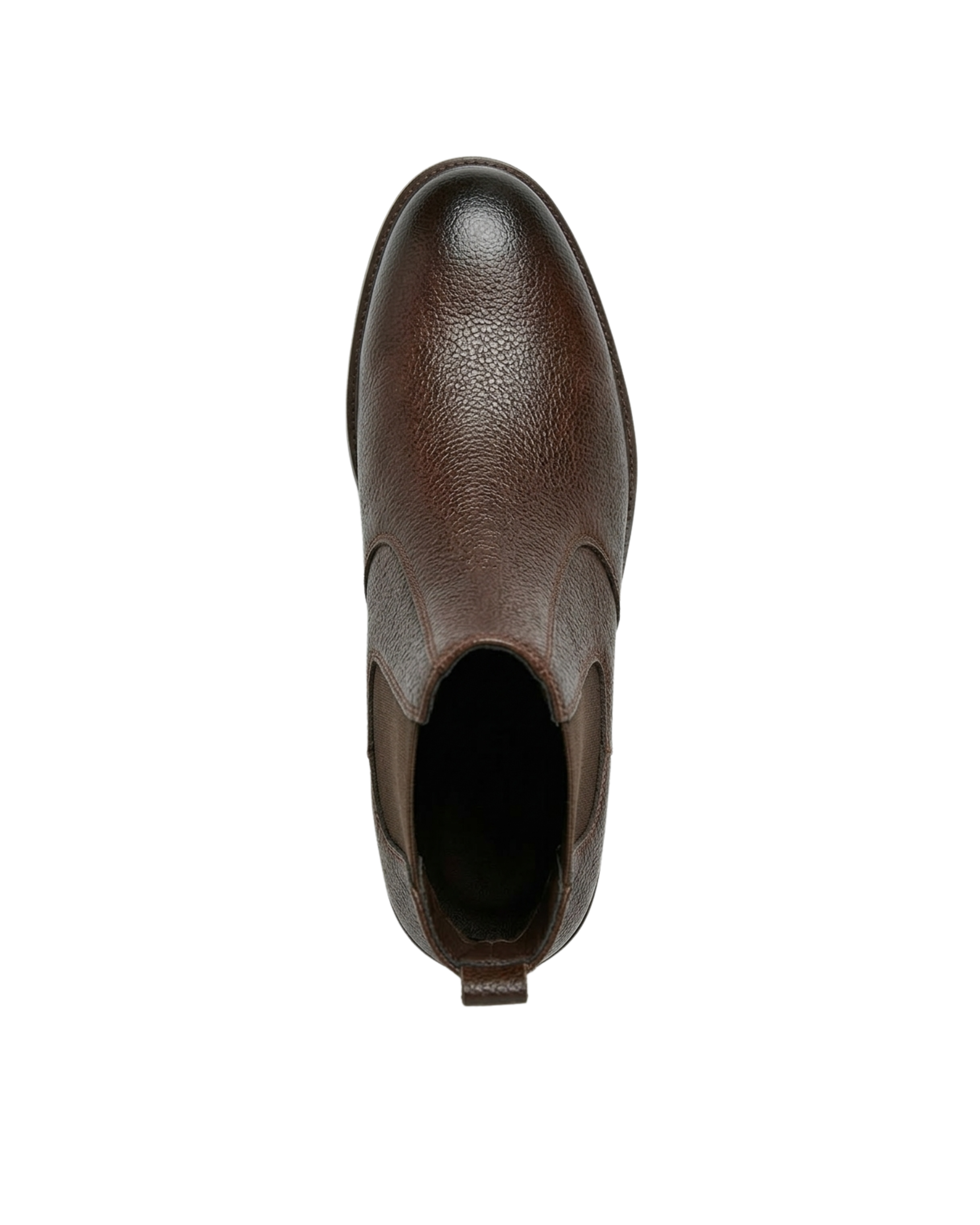 Burnished Pebbled Leather Chelsea Boot